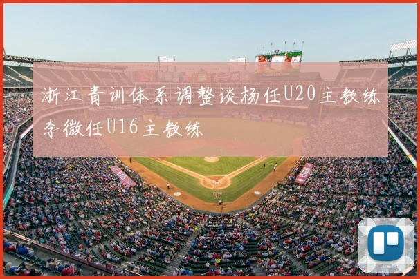 浙江青训体系调整谈杨任U20主教练李微任U16主教练